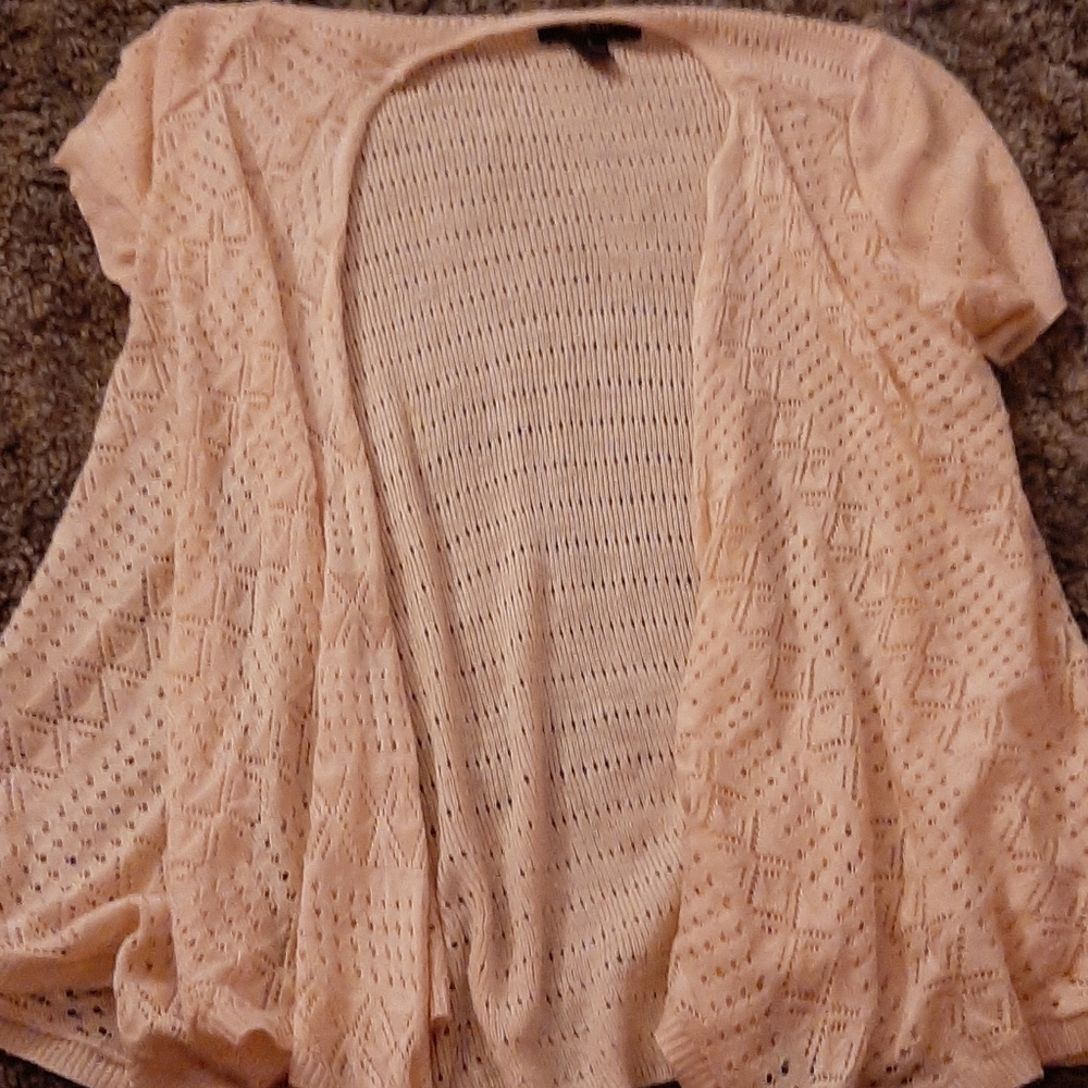Light Pink short sleeve Cardigan